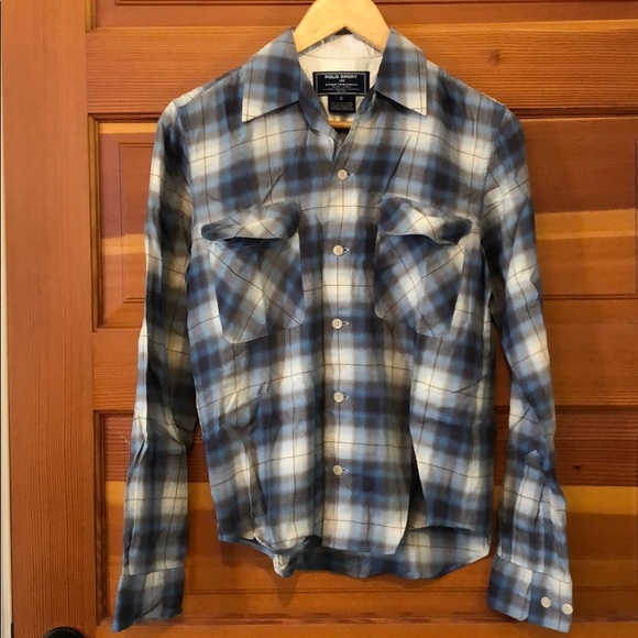 Vintage Ralph Lauren plaid tartan pocket relaxed flannel long sleeve button down - Picture 1 of 9